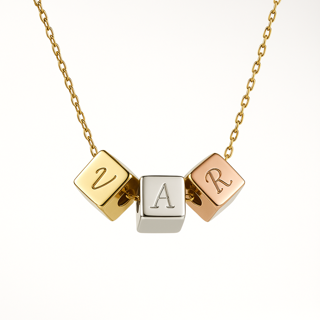 Collar Cubitos 3 colores cadena Personalizado HOPS regalo para mujeres y adolescentes