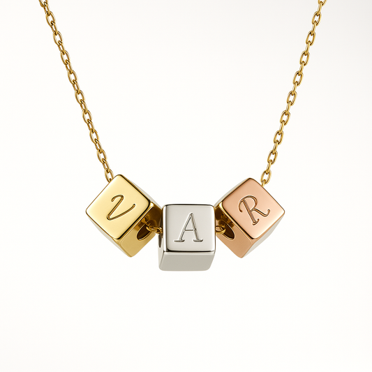 Collar Cubitos 3 colores cadena Personalizado HOPS regalo para mujeres y adolescentes