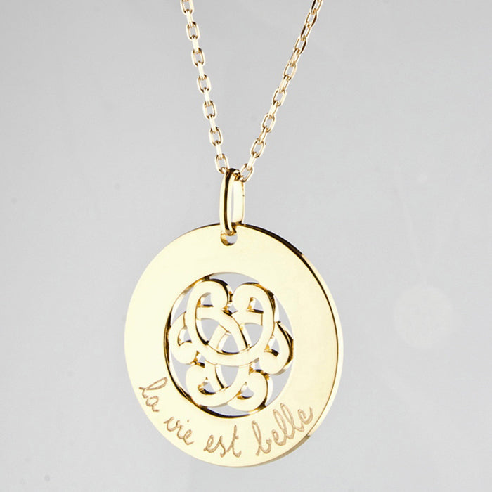 Collar Yasmina Real Pequeña oro cadena Personalizado HOPS regalo para mujeres y profesores