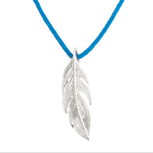 Collar Pluma plata cordón Personalizado HOPS regalo para mujeres y adolescentes