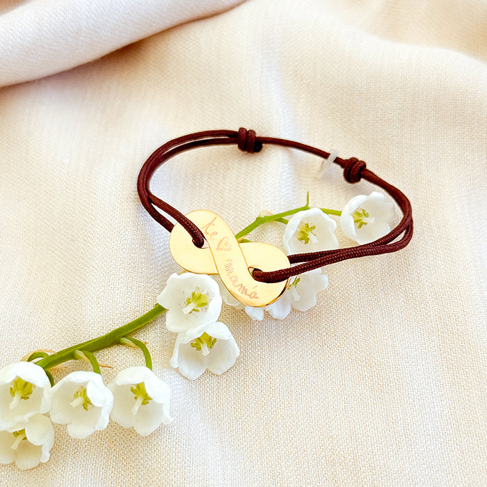 Pulsera Infinito oro Personalizado HOPS regalo para mamá san valentin