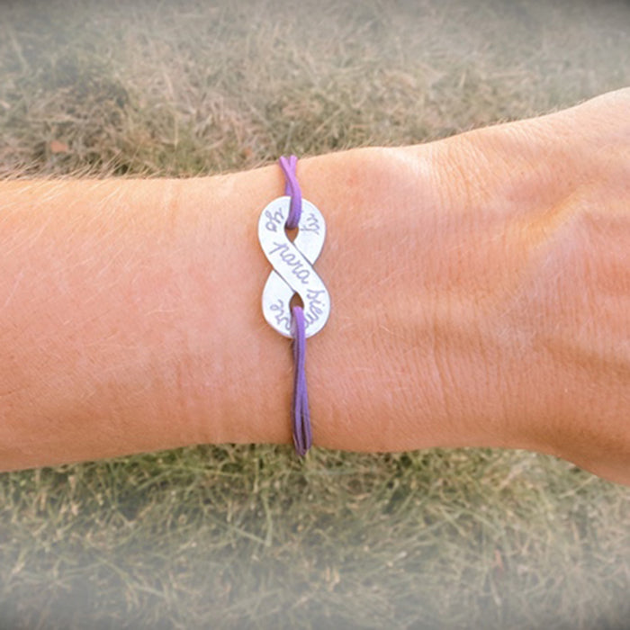 Pulsera Infinito plata Personalizado HOPS regalo para mujeres san valentin