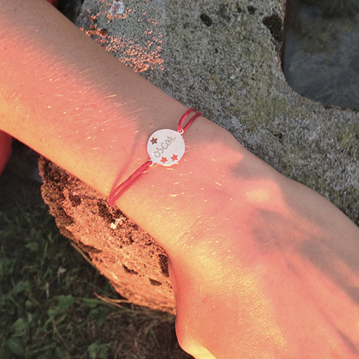 Pulsera Estrellitas oro cordón Personalizado HOPS regalo para mamá