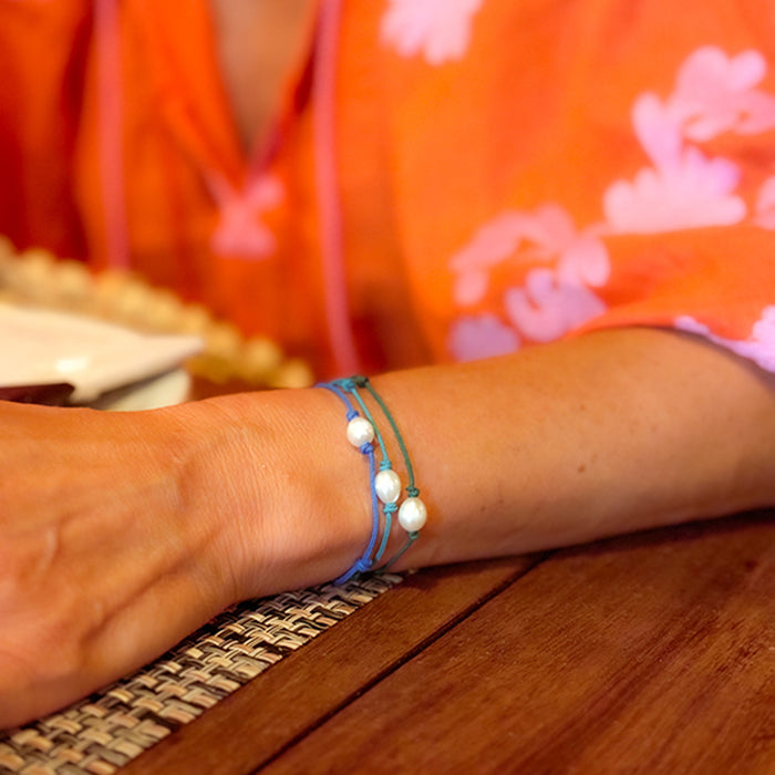 Pulseras perla con cordón multicolor pulsera de verano para mujeres hombres adolescentes y niñas