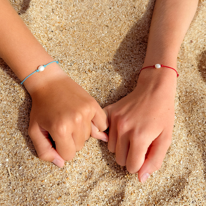 Pulseras perla con cordón multicolor pulsera de verano para mujeres hombres adolescentes y niñas