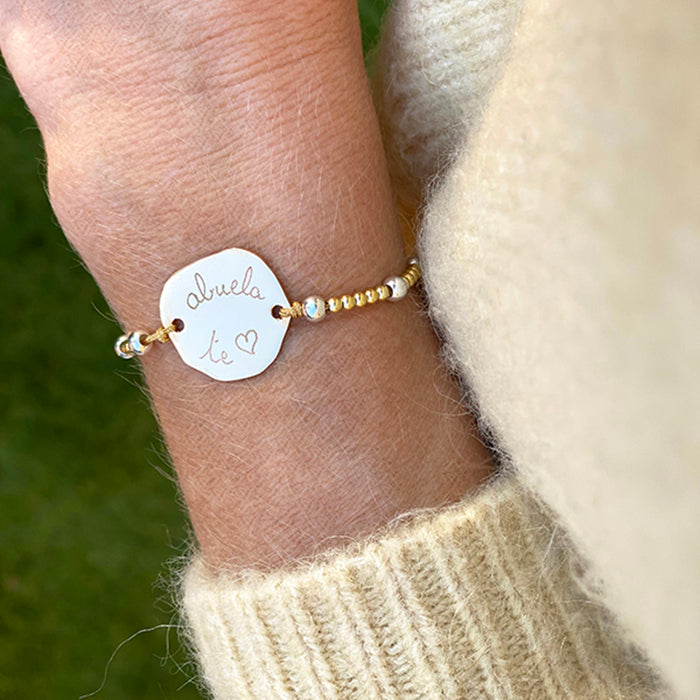 Pulsera Personalizado Burbujas Charco oro HOPS regalo para abuela día de la madre