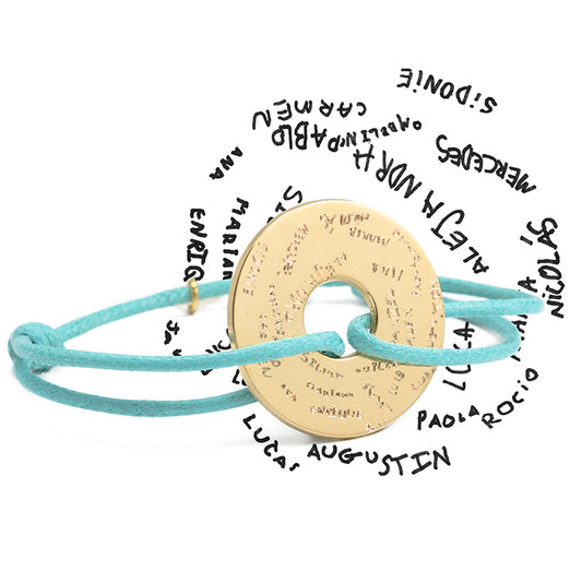 Pulsera Diana 3cm oro grabado puño niños cordón liso 2cm Personalizado HOPS regalo para mujeres y profesores