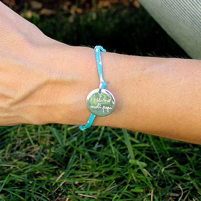 Pulsera Sidonie redonda plata liberty estrella turquesa Personalizado HOPS regalo para mujeres y adolescentes
