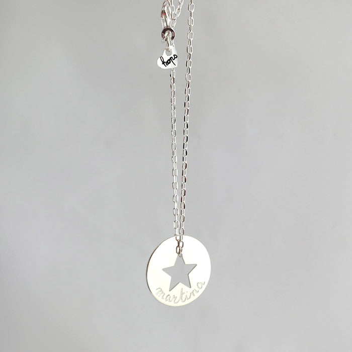 Collar Diana Estrella plata cadena Personalizado HOPS