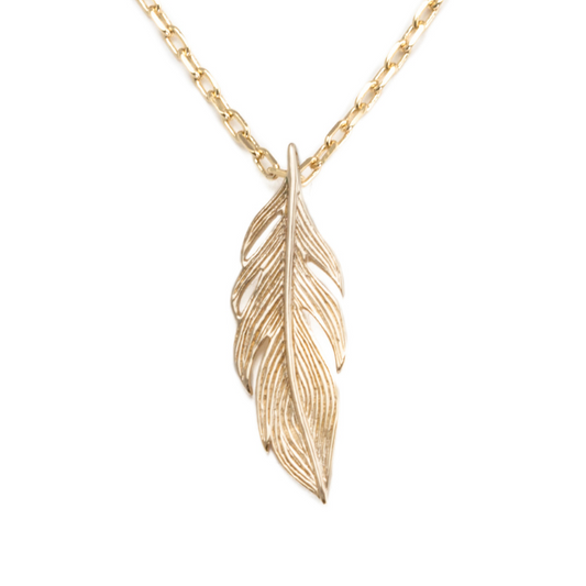 Collar Pluma oro cadena Personalizado HOPS regalo para mujeres y adolescentes