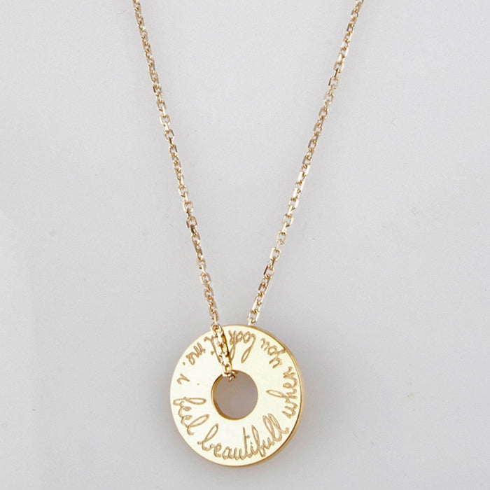 Collar Diana 2cm oro cadena Personalizado HOPS regalo para adolescentes mujeres