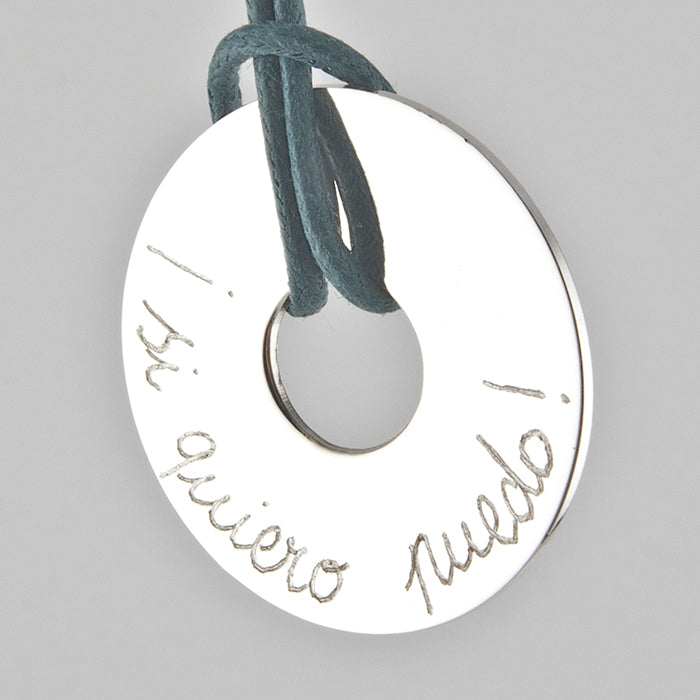Collar Diana 3cm plata cordón Personalizado HOPS regalo para mujeres y profesores