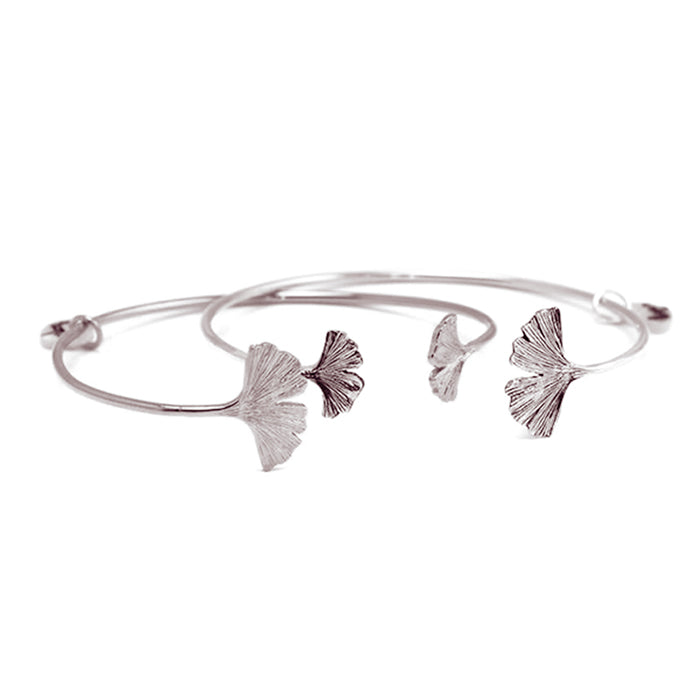 Pulsera Aro Ginkgo plata Personalizado HOPS regalo para mujeres y adolescentes