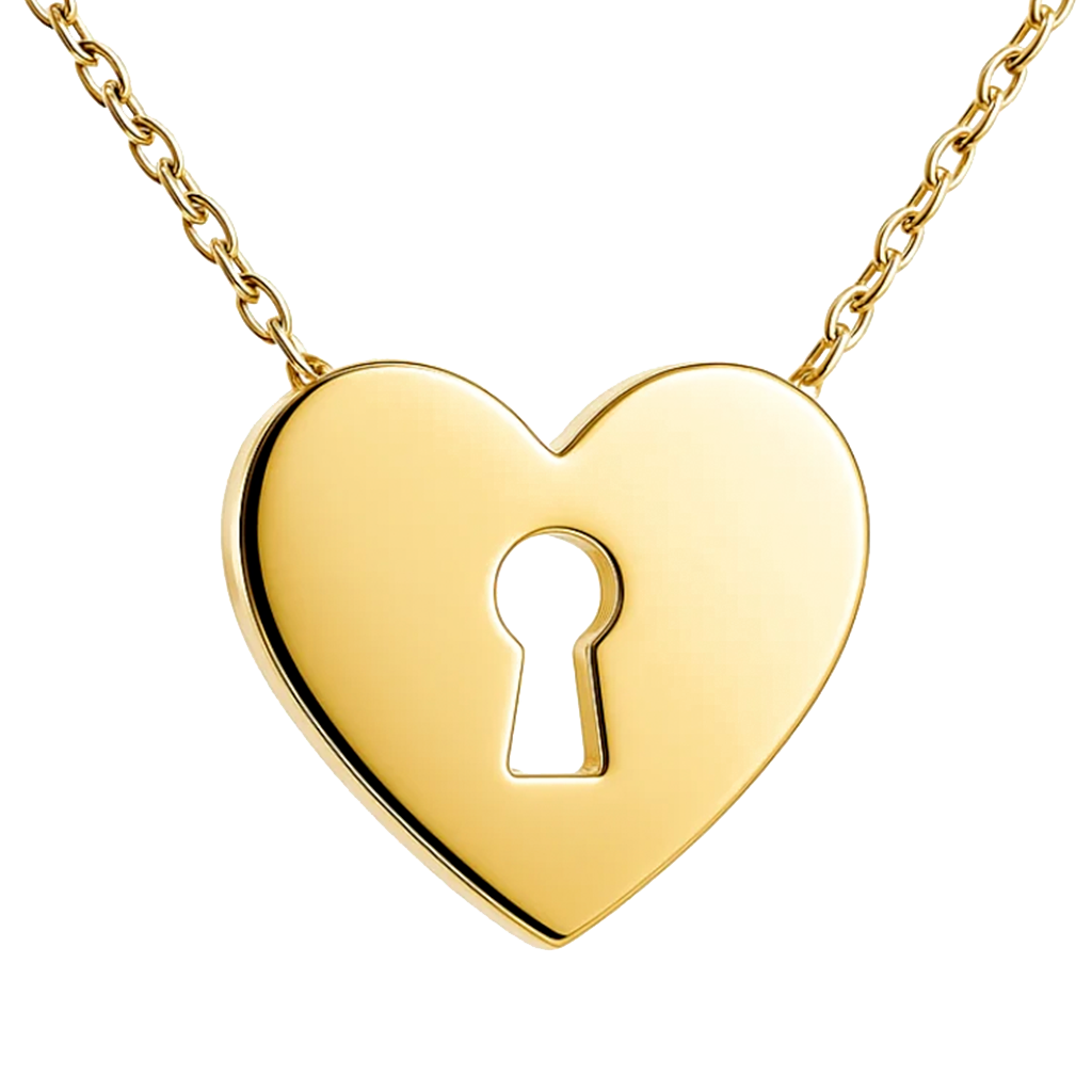 Collar Candado Corazón cadena