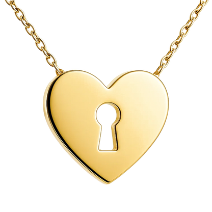 Collar Candado Corazón cadena