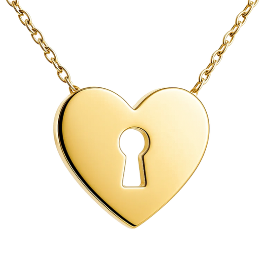 Collar Candado Corazón cadena