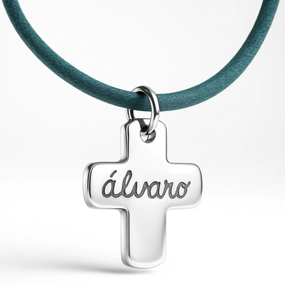 Collar Personalizado Cruz cordón