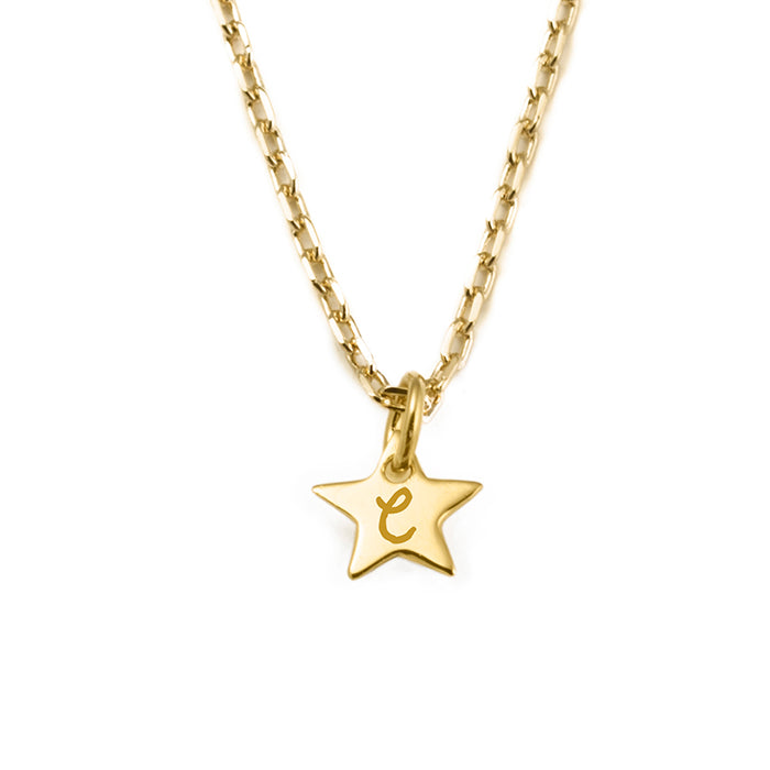 Collar Mini Estrella oro cadena Personalizado HOPS regalo para niñas y mujeres