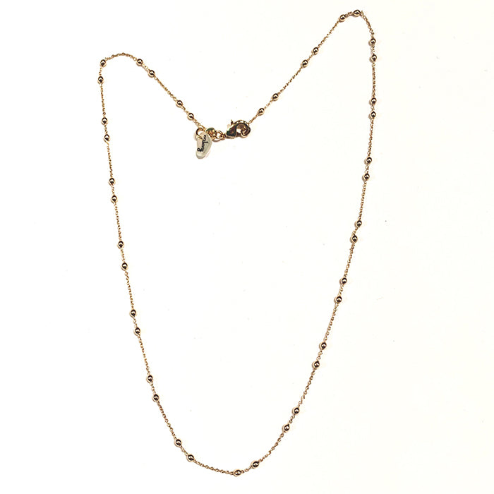 Cadena bolitas oro 42cm HOPS