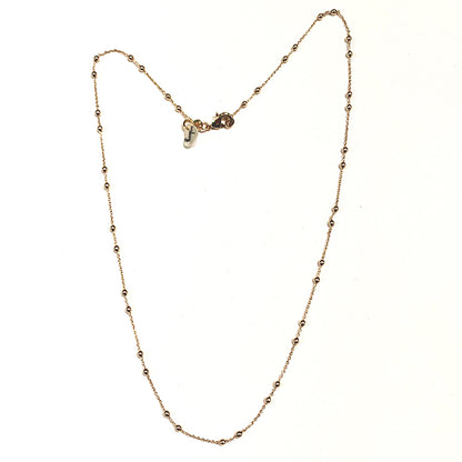 Cadena bolitas oro 42cm HOPS