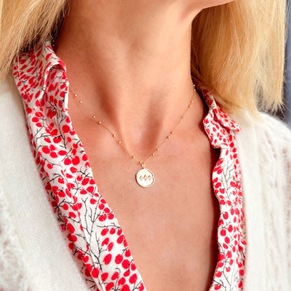 Collar Trinity con cadena bolitas Personalizado HOPS regalo para mujeres y niñas
