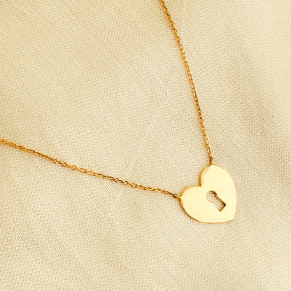 Collar Candado Corazón Personalizado HOPS regalo para mujeres y adolescentes