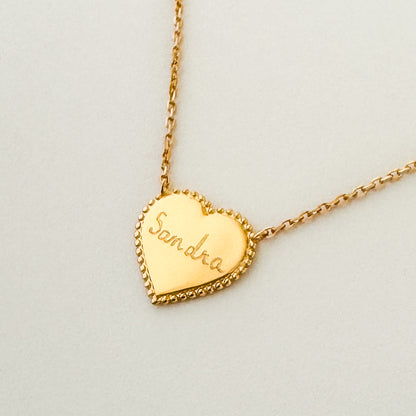Collar Corazón bordado Personalizado HOPS regalo para adolescentes y san valentín