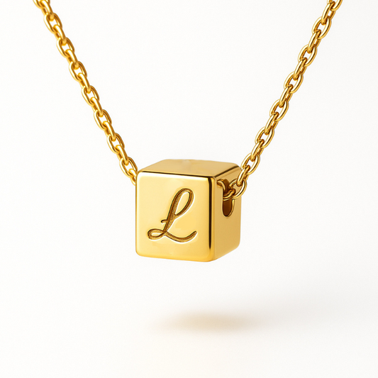 Collar Cubito o dado solo oro con cadena Personalizado HOPS regalo para mujeres y adolescentes