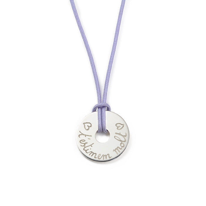 Collar Diana 2cm plata cordón Personalizado HOPS regalo para adolescentes