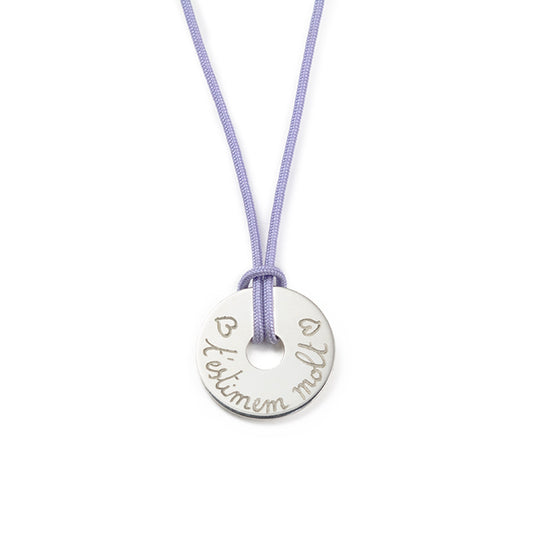 Collar Diana 2cm plata cordón Personalizado HOPS regalo para adolescentes