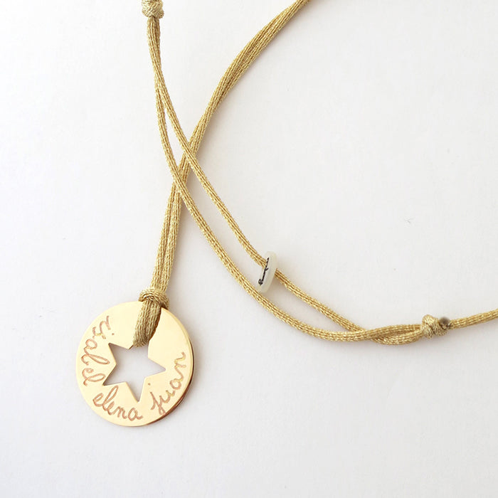 Collar Diana Estrella oro cordón Personalizado HOPS regalo para mujeres y adolescentes