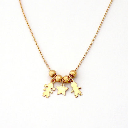 Collar Figuritas oro cadena Personalizado HOPS regalo para día de la madre