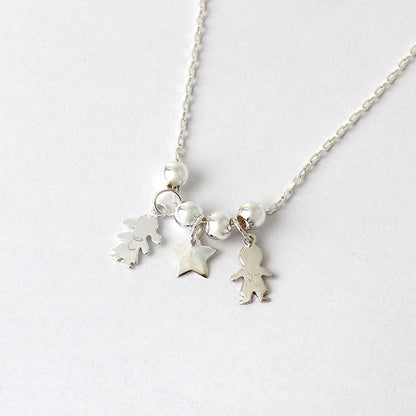 Collar Figuritas plata cadena Personalizado HOPS regalo para día de la madre