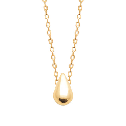 Collar gota de agua oro con cadena resistente al agua. Regalo para mujeres y adolescentes