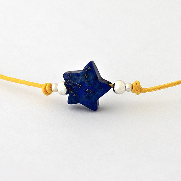Collar Estrella Lapislázuli cordón personalizado HOPS