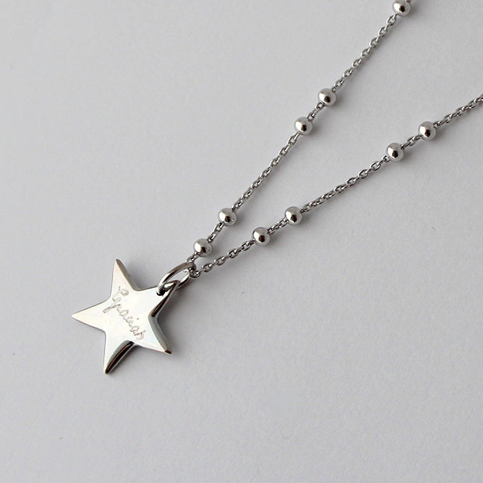 Collar Little Star plata cadena bolitas Personalizado HOPS regalo para mujeres adolescentes