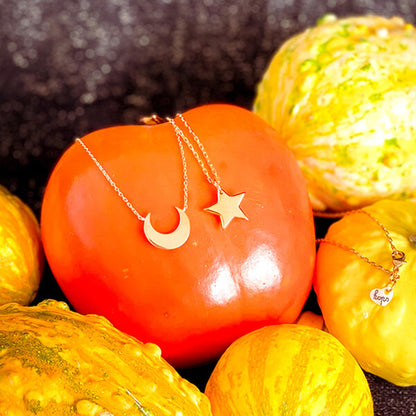 Collar Luna y Collar Little Star cadena Personalizado HOPS regalo para mujeres y adolescentes