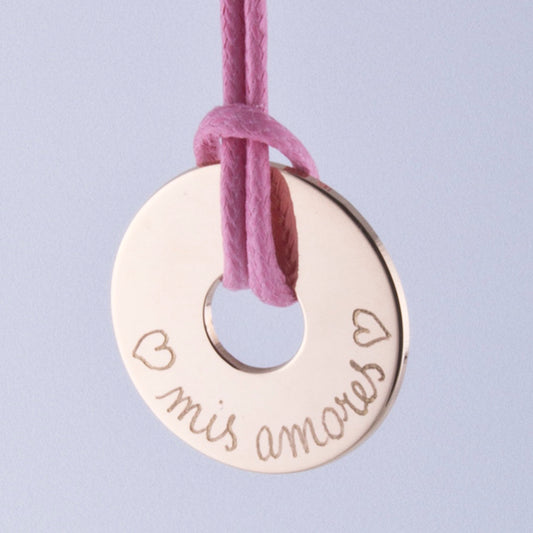Collar Diana 3cm oro cordón Personalizado HOPS regalo para día de la madre