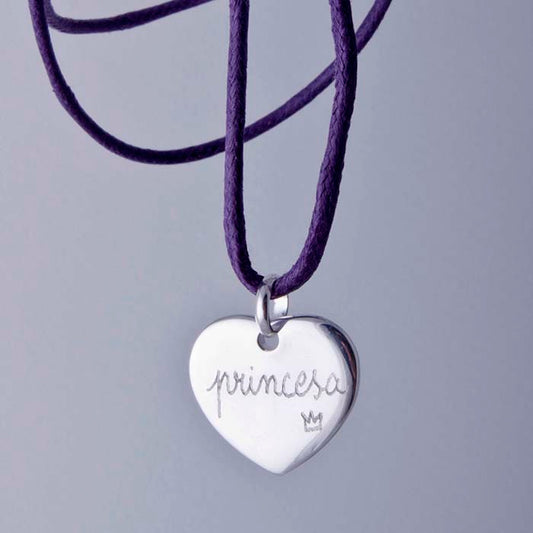 Collar Sidonie Corazón plata cordón Personalizado HOPS regalo para mujeres y adolescentes