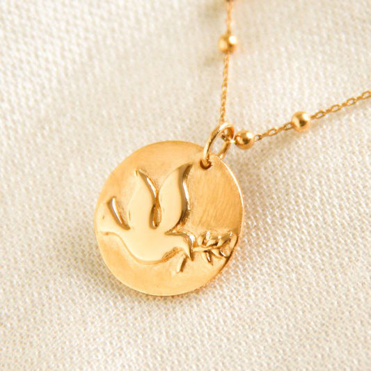 Collar personalizado paloma ramo colgante religioso regalo para comuniones o ramos de novias