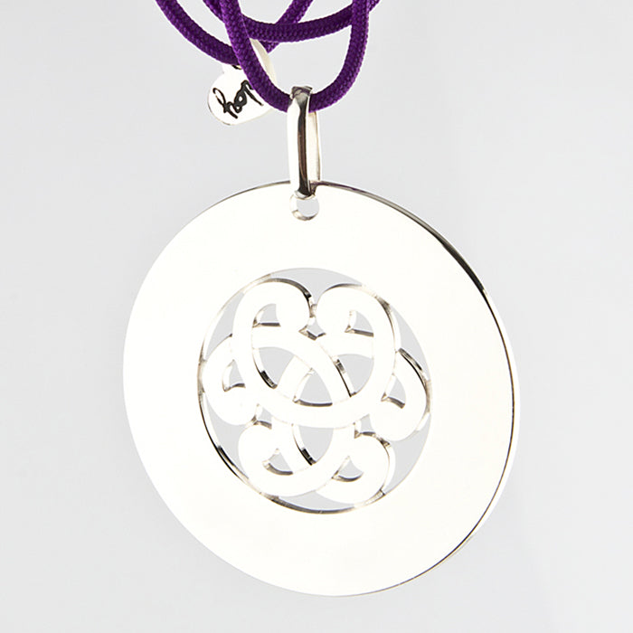 Collar Yasmina Real Pequeña plata cordón violeta Personalizado HOPS regalo para mujeres y profesores