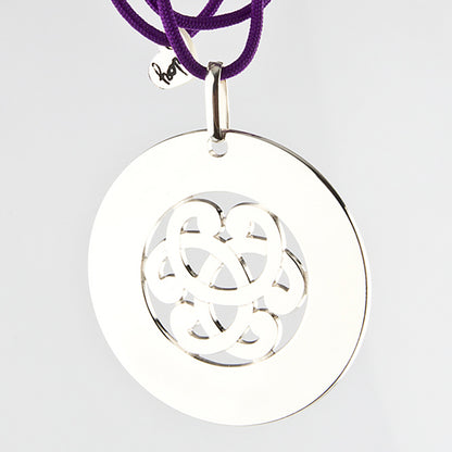 Collar Yasmina Real Pequeña plata cordón violeta Personalizado HOPS regalo para mujeres y profesores
