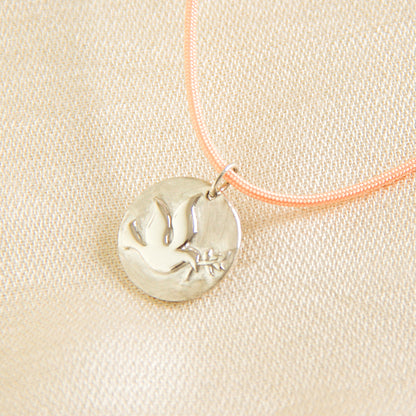 Collar religioso Paloma de la paz con ramo Personalizado HOPS regalo para mujeres y adolescentes