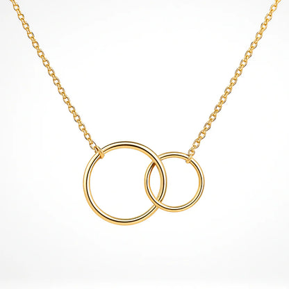 Collar dos anillos entrelazados Toi & Moi