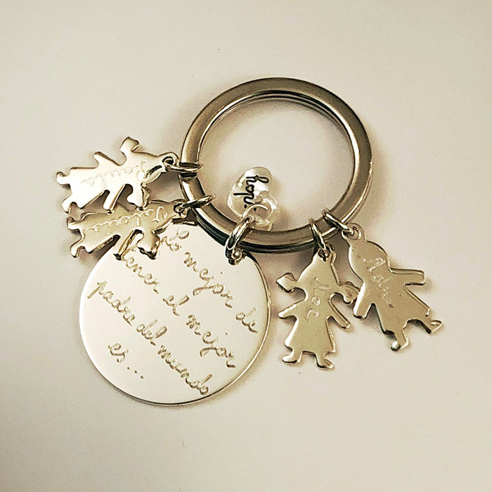 Llavero Olympia con varias medallitas Personalizado HOPS regalo para papá día del padre