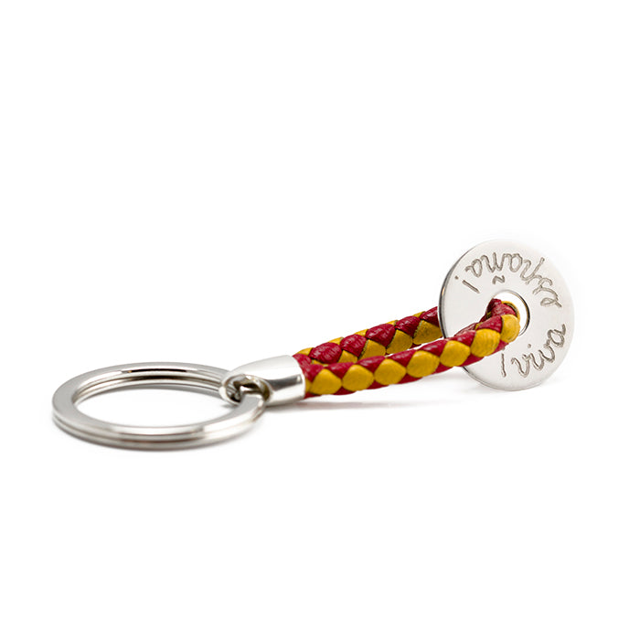 Llavero Diana 2cm cuero rojo amarillo Personalizado HOPS regalo para hombres día del padre