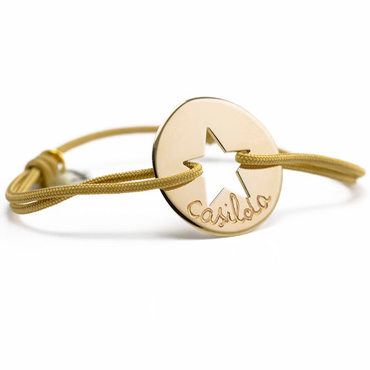 Pulsera Diana Estrella oro cordón Personalizado HOPS regalo para niñas y adolescentes