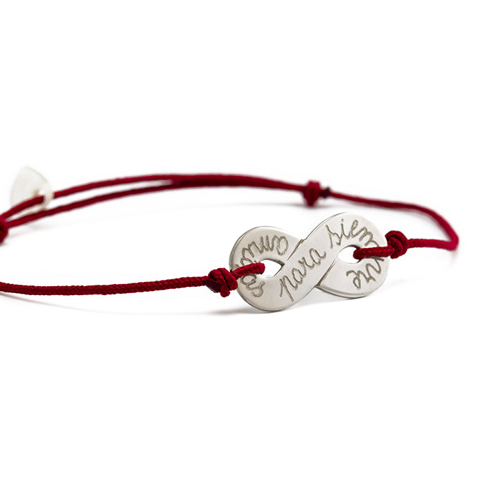 Pulsera Infinito plata Personalizado HOPS regalo para hombres y mujeres san valentin