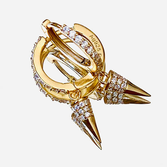 Pendientes Aro Conos Brillantes oro Personalizado HOPS regalo para mujeres adolescentes