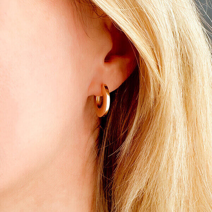 Pendientes Aros Planos 2cm Personalizado HOPS grabados a mano regalo para adolescentes y mujeres